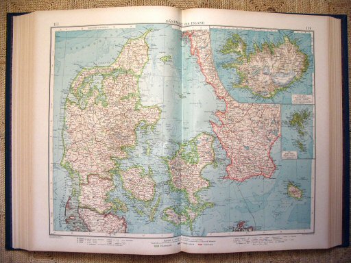 Andrees Handatlas 1921
Denemarken (kaart 113.114)