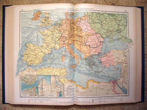 Andrees Handatlas 1921, 1e uitgave
Middellandse Zee (kaart 119.120)