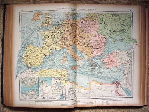 Andrees Handatlas 1921, 2e uitgave
Middellandse Zee (kaart 119.120)