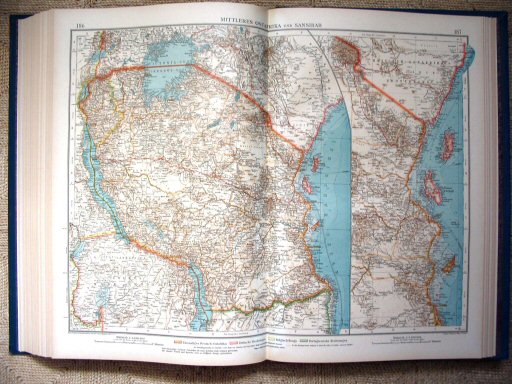 Andrees Handatlas 1921
Oost-Afrika, Zanzibar (kaart 186.187)