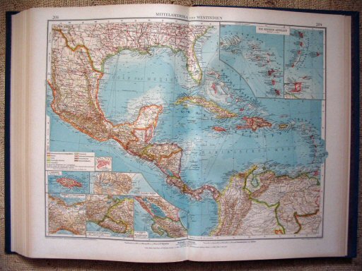 Andrees Handatlas 1921
Midden-Amerika (kaart 208.209)