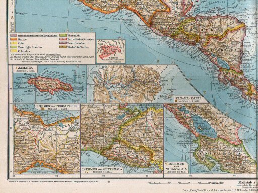 Andrees Handatlas 1921
Istmussen (bijkaart 208.209)