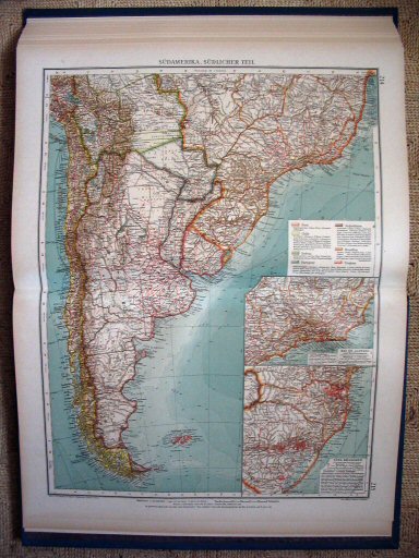 Andrees Handatlas 1921
Zuid-Amerika, zuid (kaart 214.215)