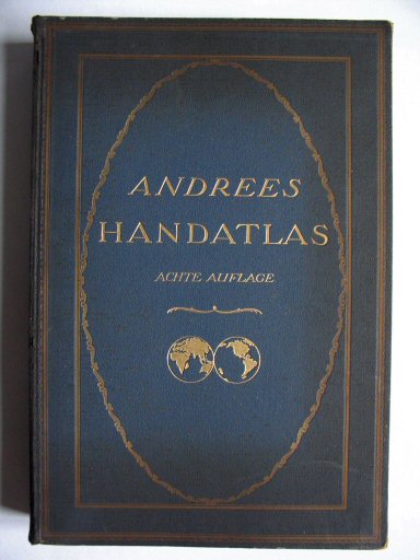 Andrees Handatlas 1922
Voorkant atlasband / Front cover atlas volume