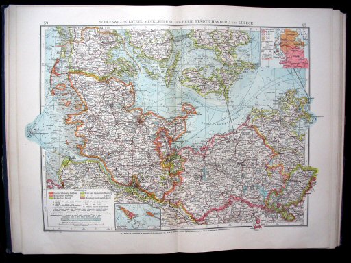 Andrees Handatlas 1924/25
59.60. Schleswig-Holstein, Mecklenburg und freie Städte Hamburg und Lübeck