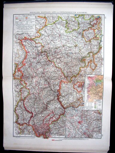 Andrees Handatlas 1924/25
63.64. Rheinland, Westfalen, Lippe und Groszherzogtum Luxemburg