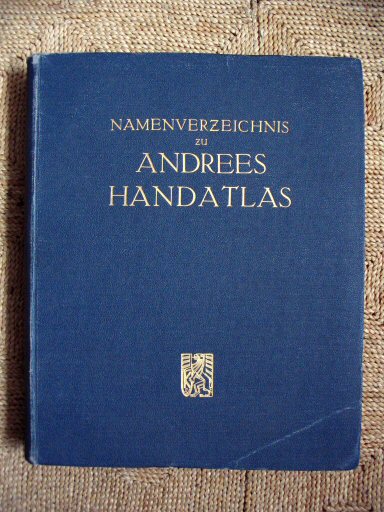 Andrees Handatlas 1930
Registerband / Index volume