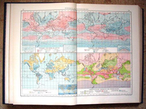 Andrees Handatlas 1930
13.14. Isobaren und Niederschläge
