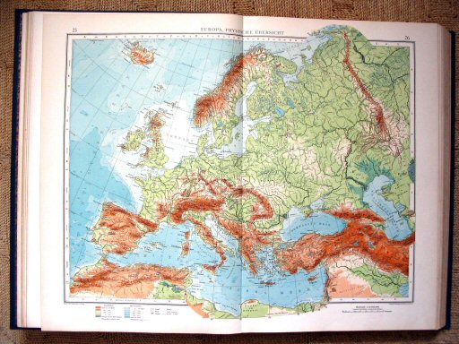 Andrees Handatlas 1930
25.26. Europa, physische Übersicht