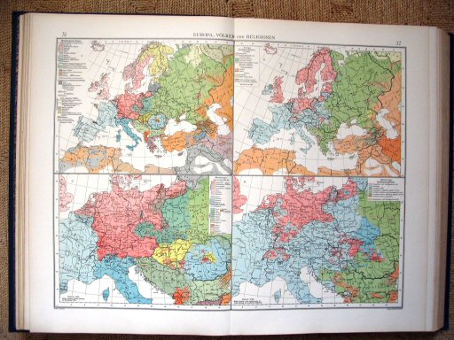Andrees Handatlas 1930
31.32. Europa, Völker und Religionen