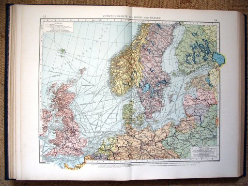 Andrees Handatlas 1930
33.34. Verkehrskarte der Nord- und Ostsee