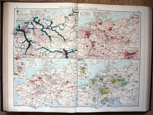 Andrees Handatlas 1930
39.40. Mitteleuropa, Verkehr und Industrie