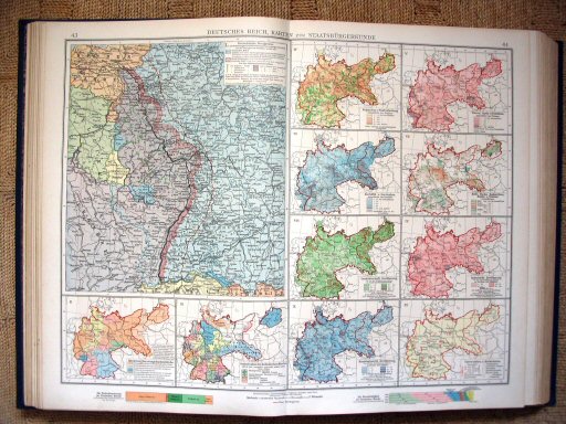 Andrees Handatlas 1930
43.44. Deutsches Reich, Karten zur Staatsbürgerkunde