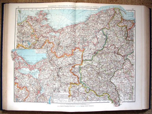 Andrees Handatlas 1930
47.48. Pommern, Grenzmark Posen-Westpreuszen und Posen