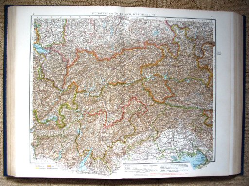 Andrees Handatlas 1930
71.72. Südbayern und Österreich, westlicher Teil
