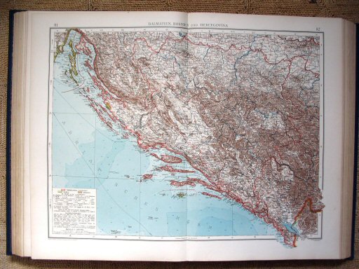 Andrees Handatlas 1930
81.82. Dalmatien, Bosnien und Hercegovina