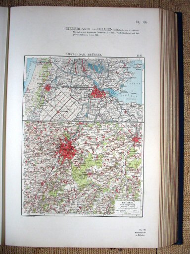 Andrees Handatlas 1930
R.85. Amsterdam. Brüssel