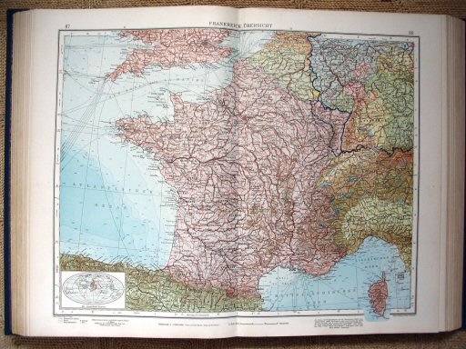 Andrees Handatlas 1930
87.88. Frankreich, Übersicht