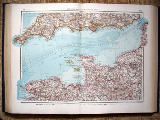 Andrees Handatlas 1930
99.100. Nordwest-Frankreich und der Kanal
