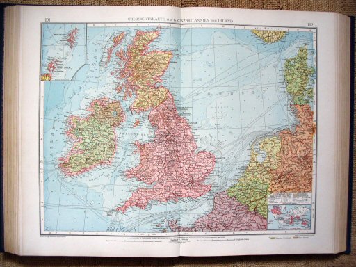 Andrees Handatlas 1930
101.102. Übersichtskarte von Groszbritannien und Irland