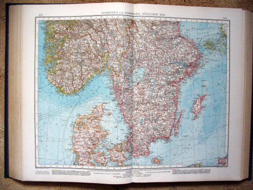 Andrees Handatlas 1930
115.116. Schweden und Norwegen, südlicher Teil