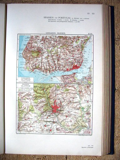 Andrees Handatlas 1930
R.121. Lissabon. Madrid
