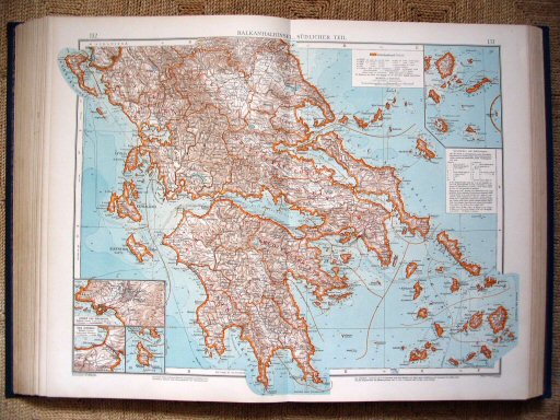 Andrees Handatlas 1930
132.133. Balkanhalbinsel, südlicher Teil