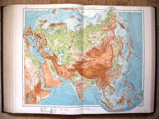 Andrees Handatlas 1930
146.147. Asien, physische Übersicht