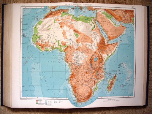 Andrees Handatlas 1930
170.171. Afrika, physische Übersicht