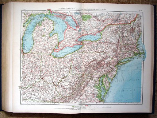 Andrees Handatlas 1930
198.199. Nordoststaaten der Nordamerikanischen Union