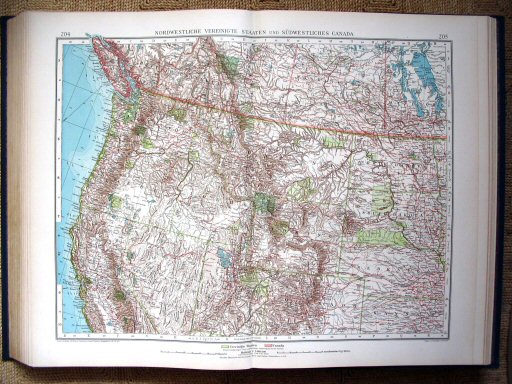 Andrees Handatlas 1930
204.205. Nordwestliche Vereinigte Staaten und südwestliches Canada