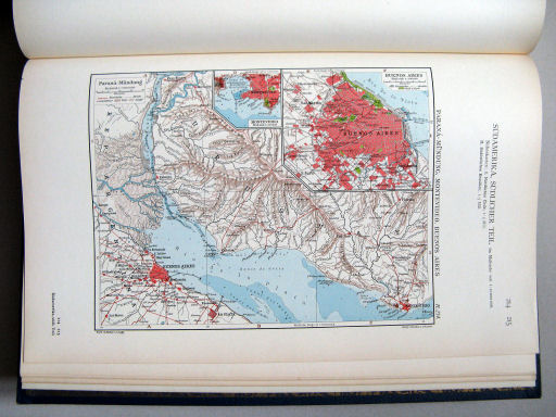 Andrees Handatlas 1930
R.214. Paraná-Mündung. Montevideo. Buenos Aires
