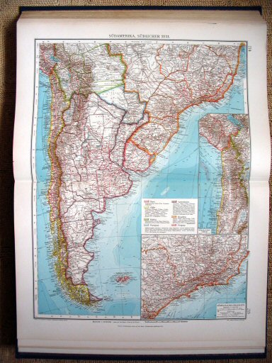 Andrees Handatlas 1930
214.215. Südamerika, südlicher Teil
