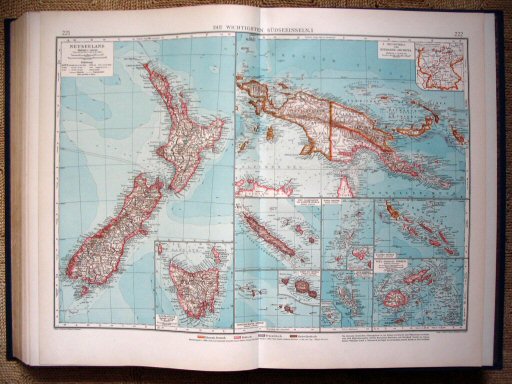 Andrees Handatlas 1930
221.222. Die wichtigsten Südseeinseln, I