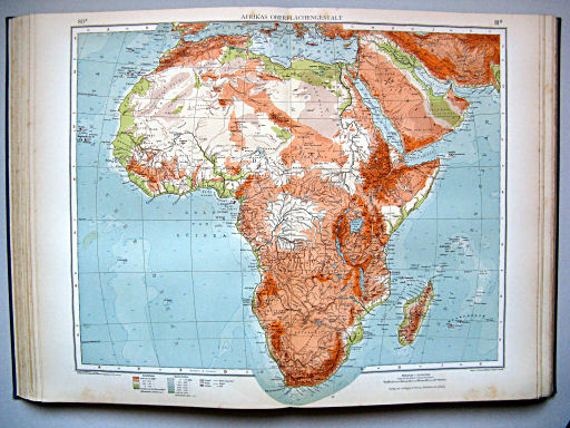 Andrees Handatlas 1937
80a.81a. Afrikas Oberflächengestalt