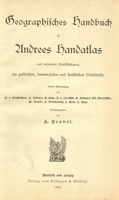 Handboek Andrees 1894
Titelpagina