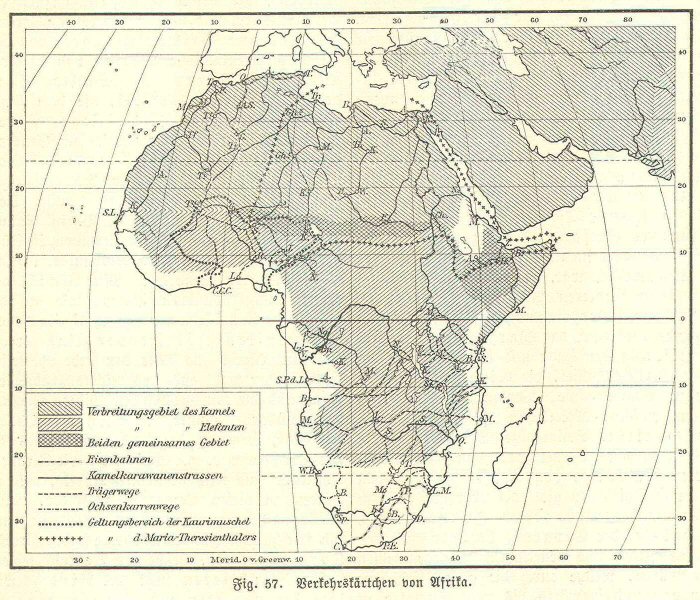 Handboek Andrees 1894
Transport in Afrika (p. 284)