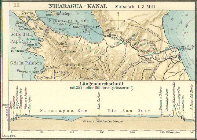 Andrees Handatlas 1899
Project Nicaragua-kanaal (kaart 172.173)