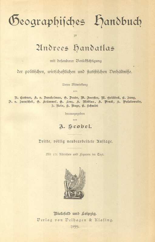 Handboek Andrees 1899
Titelpagina
