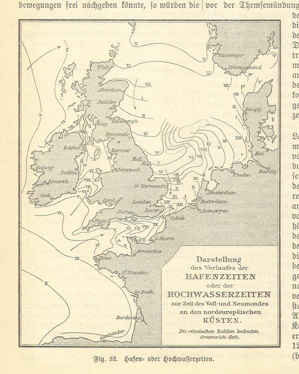 Handboek Andrees 1899
Verloop hoogwater West-Europa (p. 112)
