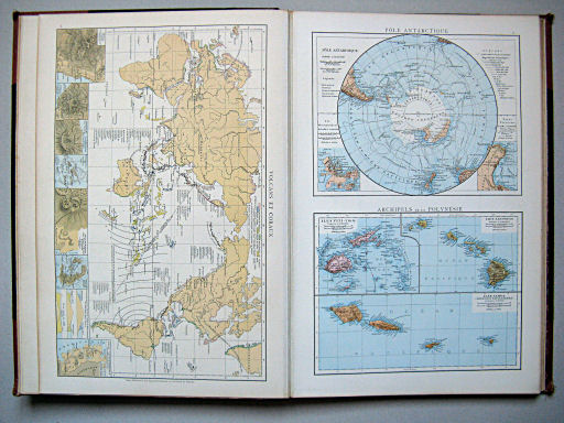 Atlas manuel de géographie moderne (1882)
4. Volcans et coraux
5. Pôle antarctique. Archipels de la Polynésie