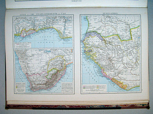 Atlas manuel de géographie moderne (1882)
61. Côte de l'Or. Établissements du Cap. Sénégambie