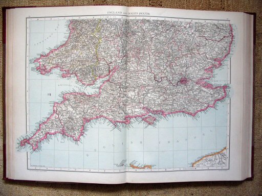 The Universal Atlas 1893
Engeland en Wales, zuid (kaart 19.20)