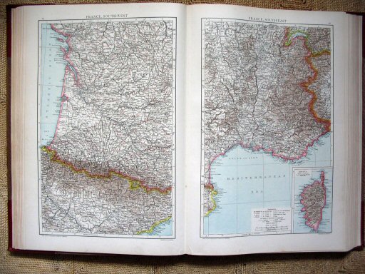 The Universal Atlas 1893
Zuid-Frankrijk (kaarten 29 en 30)