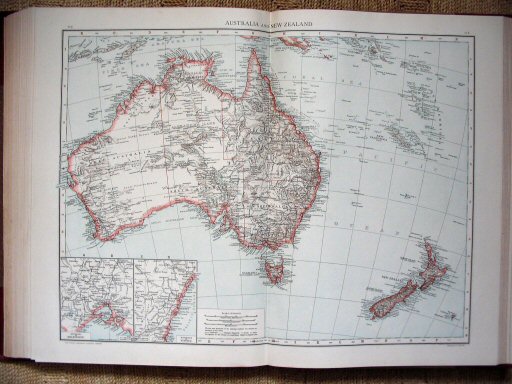 The Universal Atlas 1893
Australië (kaart 115.116)