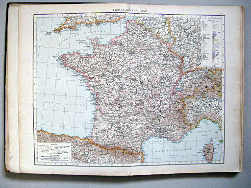 The Times Atlas 1897
25.26. France (general map)