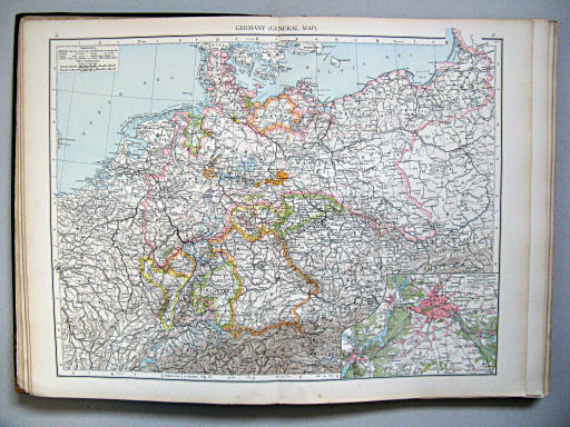 The Times Atlas 1897
35.36. Germany (general map)