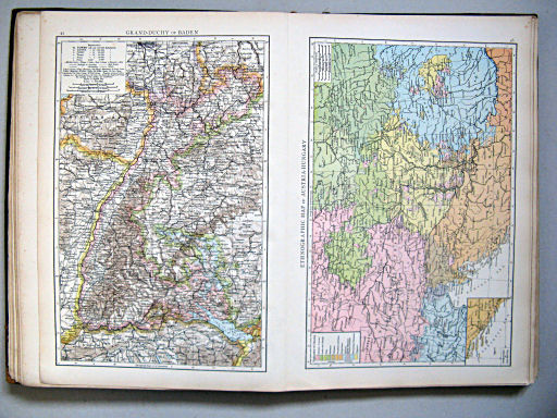The Times Atlas 1897
45. Grand-Duchy of Baden
46. Ethnographic map of Austria-Hungary