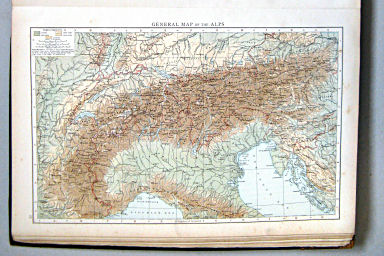The Times Atlas 1897
55. General map of the Alps