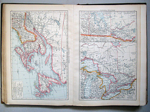 The Times Atlas 1897
91. Canada, eastern
92. Canada, western